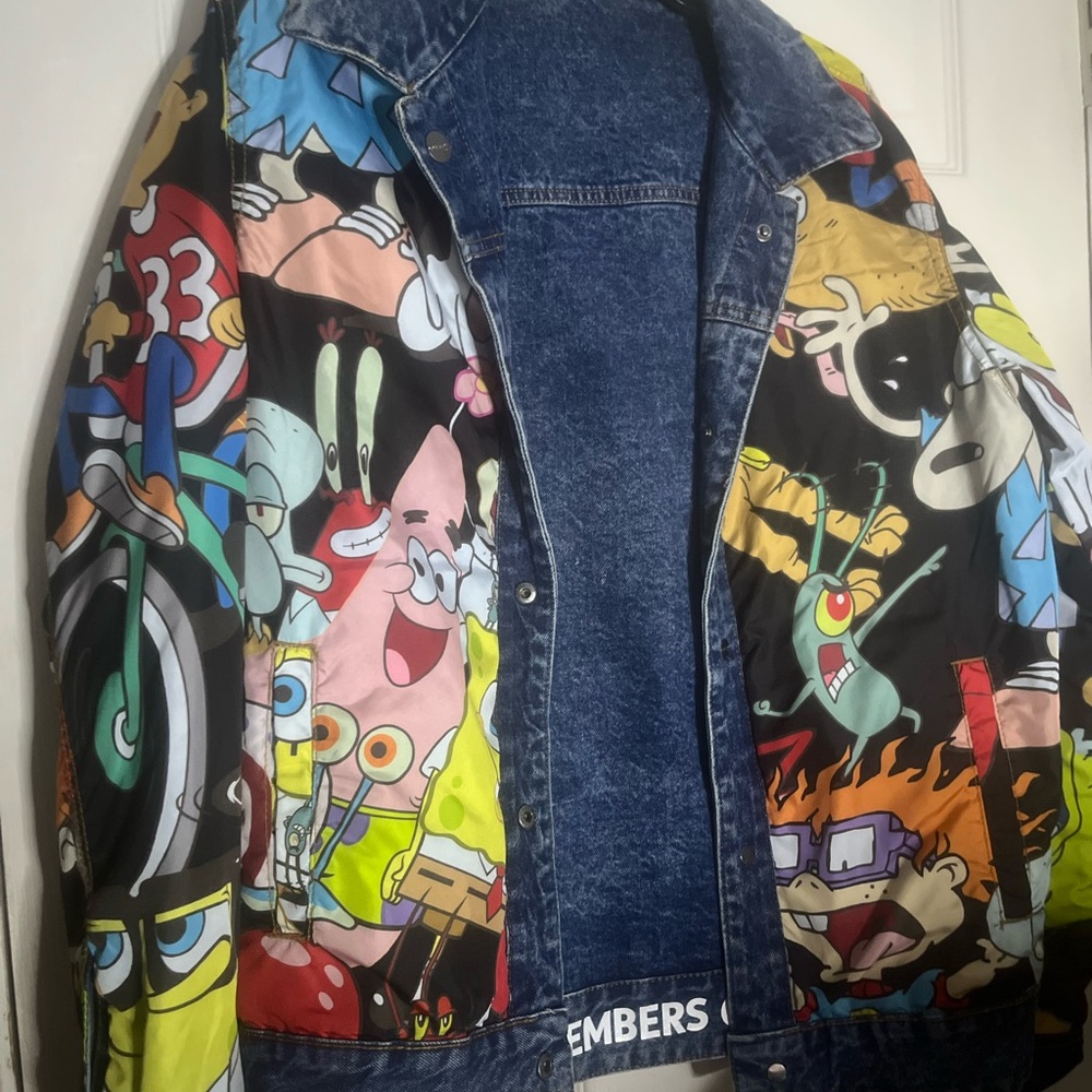 Reversible cartoon denim jacket